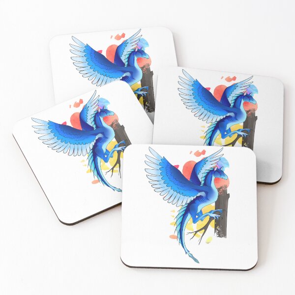 Item preview, Blue dragon landing in tree designed and sold by TalonessCstudio.