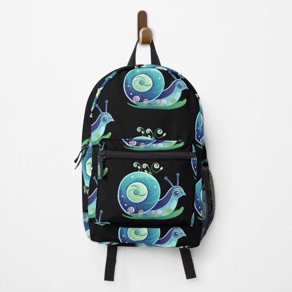 Item preview, Fanciful Friendly Snail 6 in Glowy Cool Blue Colors Swirly Spiral Sweetie designed and sold by Vicki Noble Art.