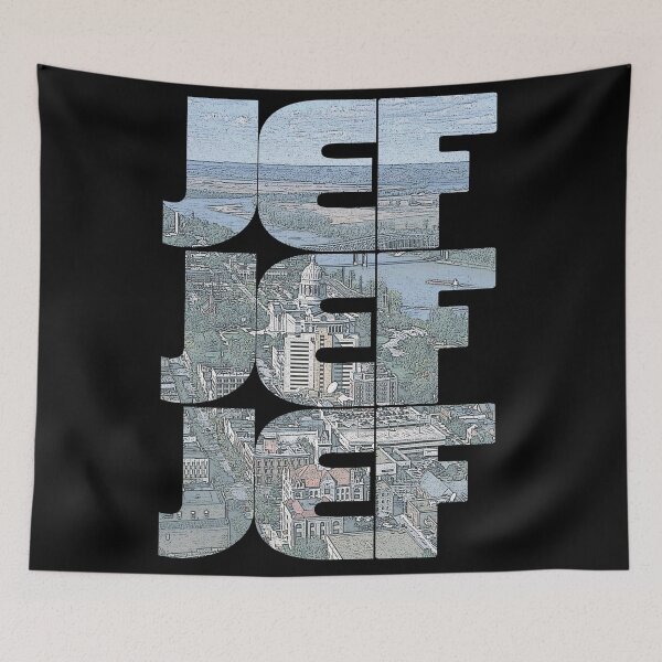 Item preview, Jefferson City, Missouri JEF Cityscape Repeating Pattern designed and sold by CrabbyLobster.