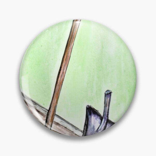 Item preview, Broom, shovel, rubbish II, watercolor, fine art designed and sold by janianna.