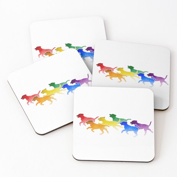 Item preview, Cute Minimalist Rainbow Puppies - LGBT Gay Pride Theme designed and sold by AnimalArtstyle.