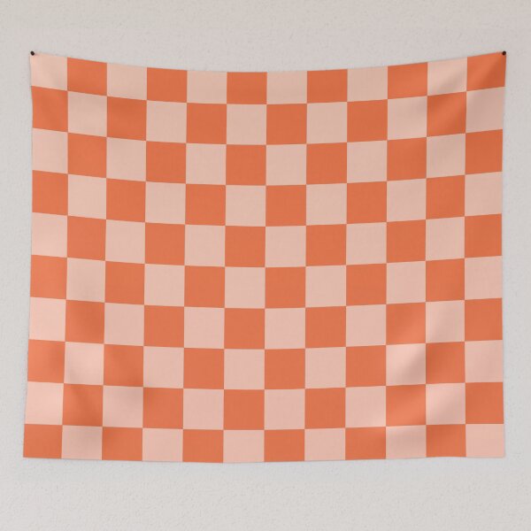 Item preview, Orange and Peach Checkerboard Pattern designed and sold by velvetearth.