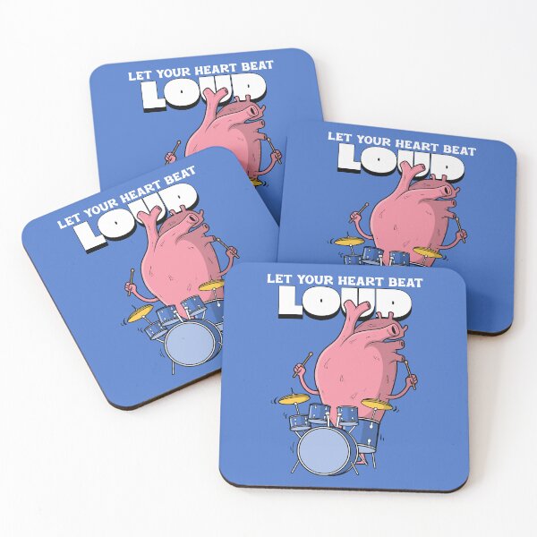 Item preview, Let your heat beat loud, heart playing drums designed and sold by designs from musicians for musicians.