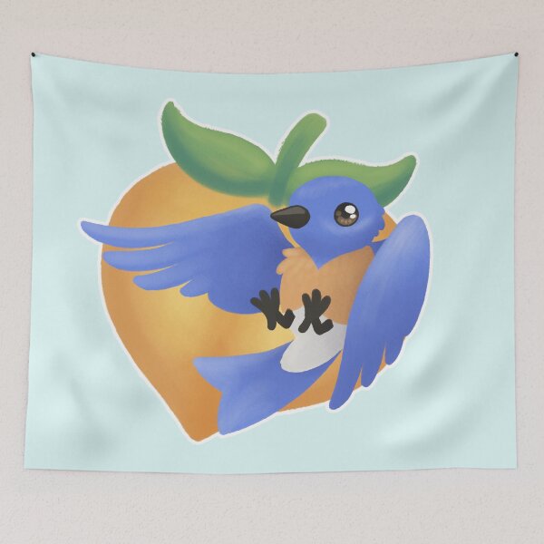 Item preview, Bluebird and Peach designed and sold by ChewyEnnui.