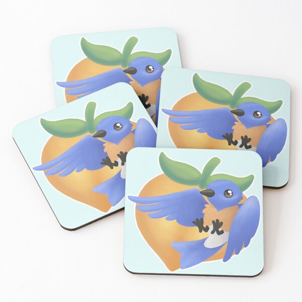 Item preview, Bluebird and Peach designed and sold by ChewyEnnui.