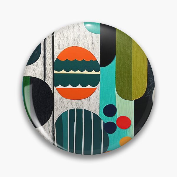 Item preview, Colorful geometry textile shapes on canvas designed and sold by RK - Shop.