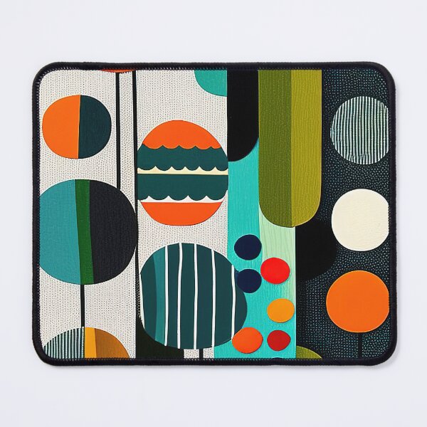 Item preview, Colorful geometry textile shapes on canvas designed and sold by RK - Shop.