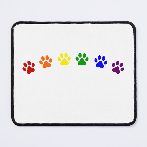 Item preview, Cute Minimalist Rainbow Dog Paw Prints - LGBT Gay Pride Theme designed and sold by AnimalArtstyle.