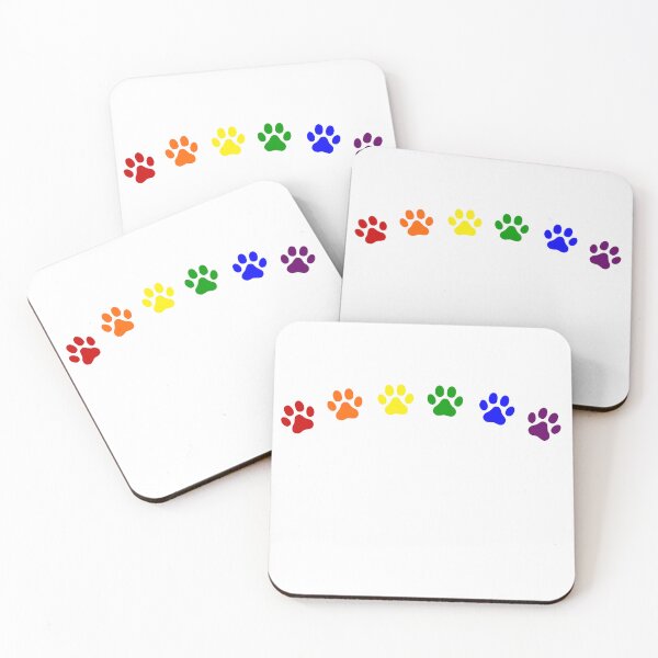 Item preview, Cute Minimalist Rainbow Dog Paw Prints - LGBT Gay Pride Theme designed and sold by AnimalArtstyle.