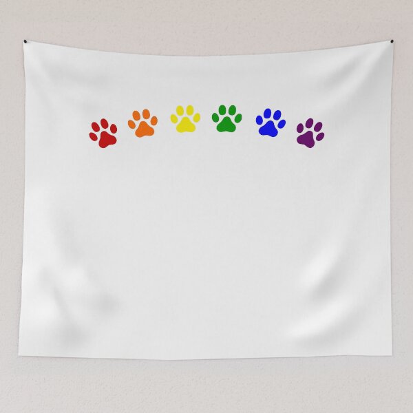 Item preview, Cute Minimalist Rainbow Dog Paw Prints - LGBT Gay Pride Theme designed and sold by AnimalArtstyle.