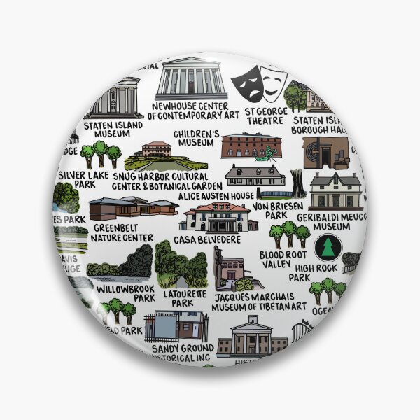 Item preview, Staten Island Map Art designed and sold by fiberandgloss.