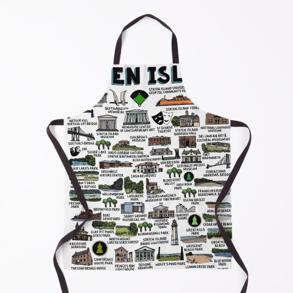 Item preview, Staten Island Map Art designed and sold by fiberandgloss.