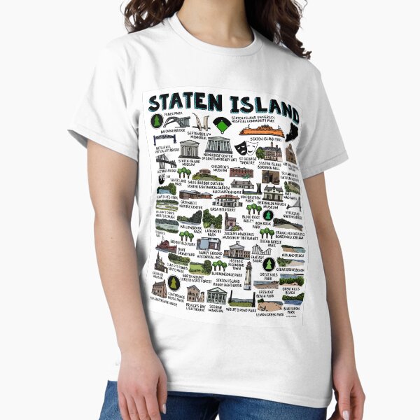 Item preview, Staten Island Map Art designed and sold by fiberandgloss.
