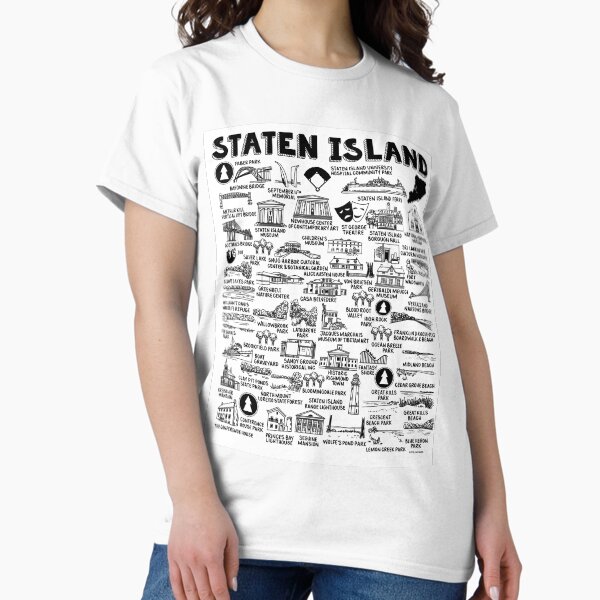 Item preview, Staten Island Map Art designed and sold by fiberandgloss.