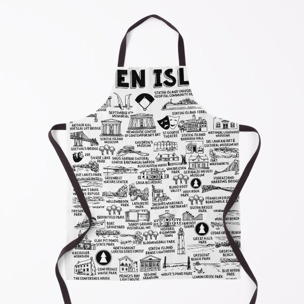 Item preview, Staten Island Map Art designed and sold by fiberandgloss.