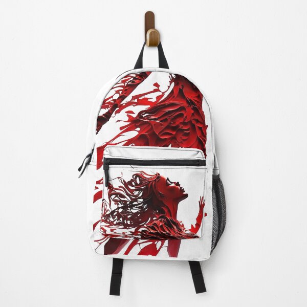 Item preview, Abstract red painting of a silhouette of a dancing woman designed and sold by ManuelAndreas.
