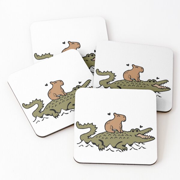 Item preview, Capybara and Crocodile Love designed and sold by Graograman.