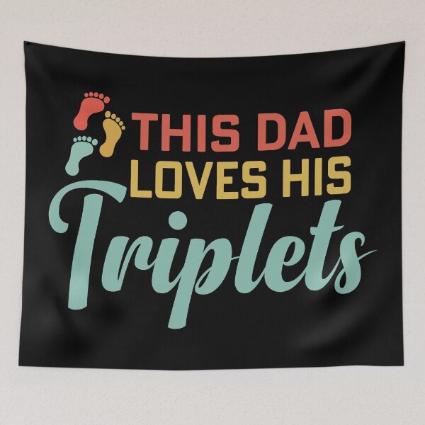 Item preview, This Dad Loves his Triplets designed and sold by TotalDesine.