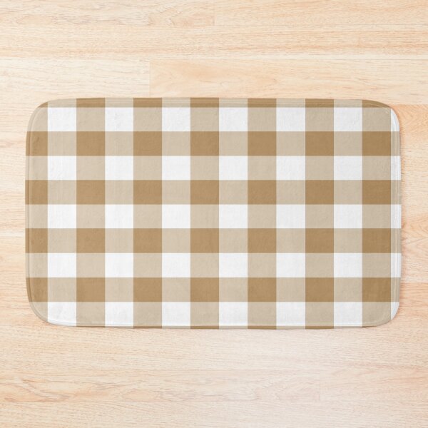 Item preview, Leather Brown Gingham Checkerboard Pattern designed and sold by burbankdesigns.