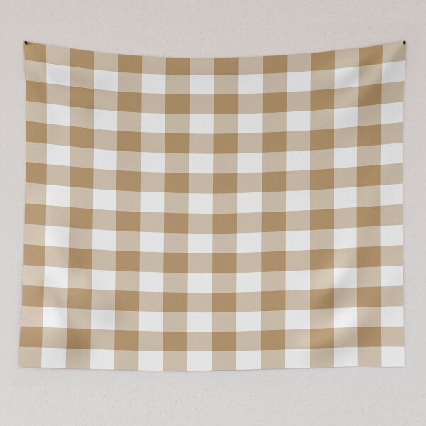 Item preview, Leather Brown Gingham Checkerboard Pattern designed and sold by burbankdesigns.