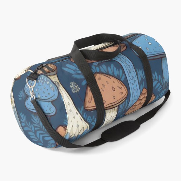 Item preview, Forest Fungi Brown and Blue Mushroom Nature Illustration Woods Forest pattern 3 designed and sold by Vicki Noble Art.