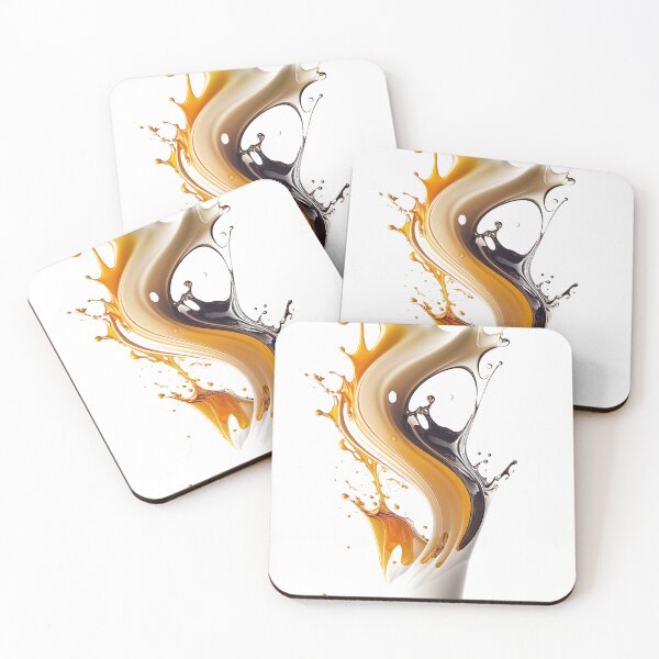 Item preview, Macchiato splash in a glas of milk digital art designed and sold by ManuelAndreas.