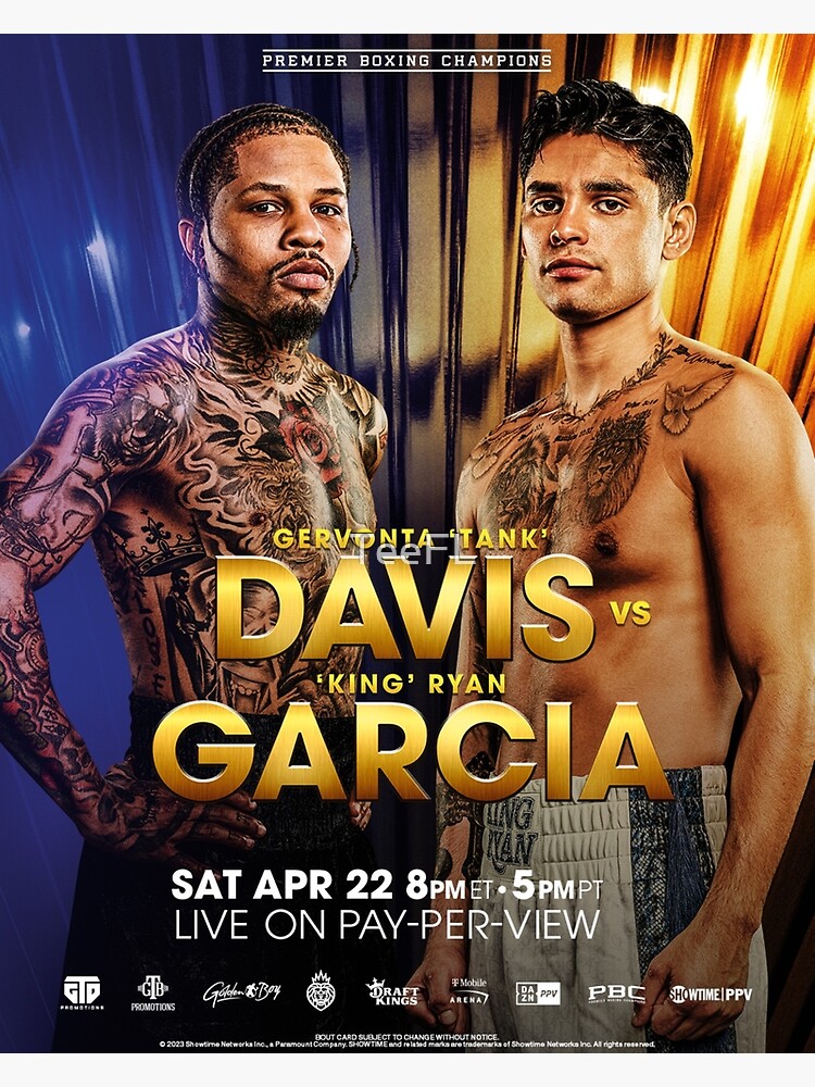 Disover Davis vs Garcia Official Fight Poster Premium Matte Vertical Poster