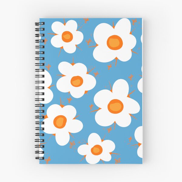 Item preview, Spiky daisies in blue designed and sold by veevain.