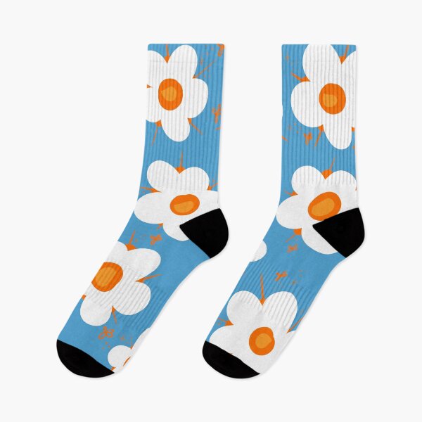 Item preview, Spiky daisies in blue designed and sold by veevain.