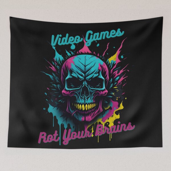 Item preview, Video Games Rot Your Brains - Gaming Is Fun - Funny Art designed and sold by Chromatic-Art.