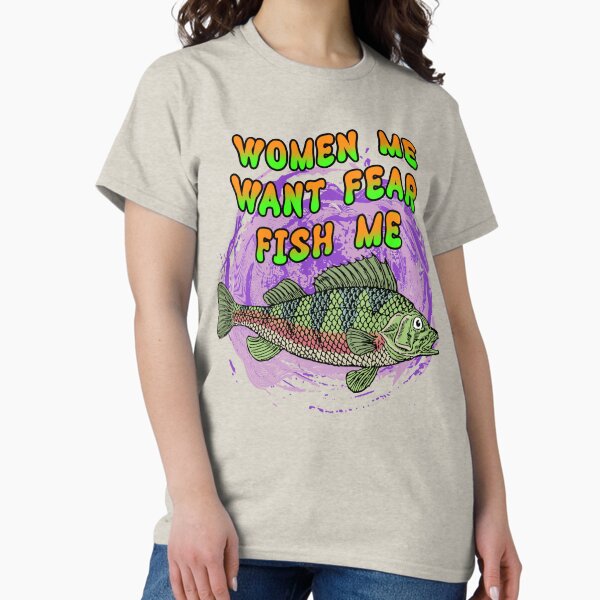 Vista previa del artículo con la obra «Las mujeres me quieren Los peces me temen», diseñado y vendido por SunshineFruit.
