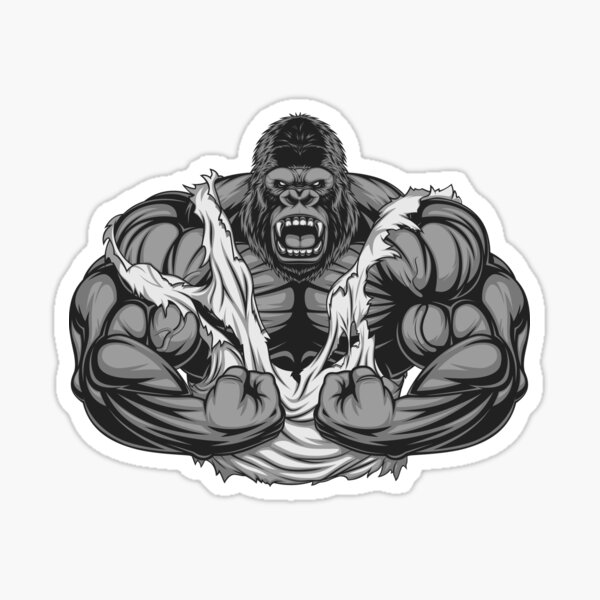 Vista previa del artículo con la obra «Rey Gainz Gorila Gainz», diseñado y vendido por KingGainz.