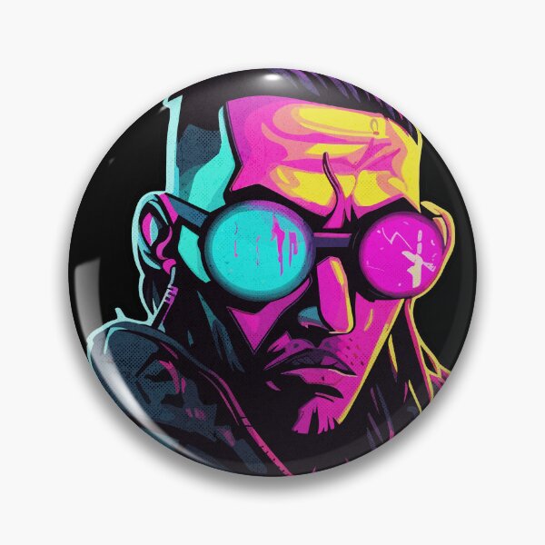 Item preview, Cyberpunk Chroma: A Neon Man in a Cyan and Magenta World designed and sold by Raul Divaine.