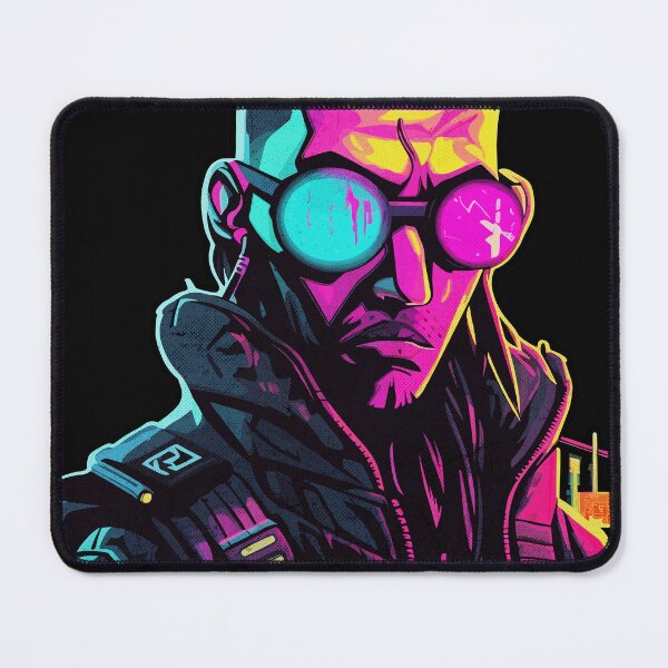 Item preview, Cyberpunk Chroma: A Neon Man in a Cyan and Magenta World designed and sold by Raul Divaine.