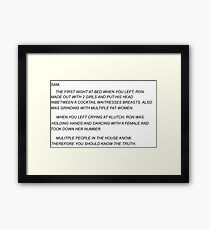 Sammi Sweetheart Letter Framed Print