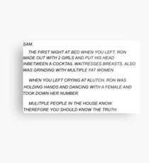 Sammi Sweetheart Letter Metal Print