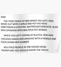 Sammi Schatz Brief Poster
