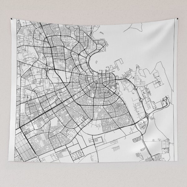 Item preview, Mapa de Doha mínimo designed and sold by HubertRoguski.