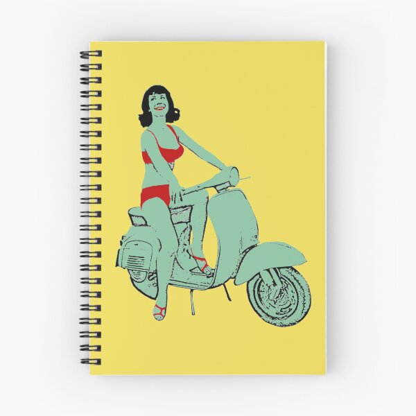 Item preview, Crazy green girl with red bikini rides a vintage Vespa scooter! designed and sold by adrienne75.
