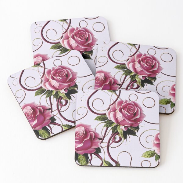 Item preview, Digital Painting of Seamless Pattern with Roses and Leaves.AI generated Illustration. designed and sold by svetlanna.