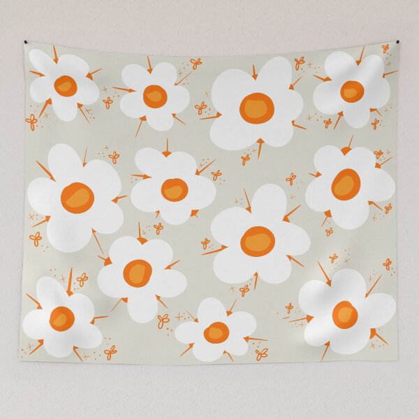 Item preview, Spiky daisies in tan designed and sold by veevain.