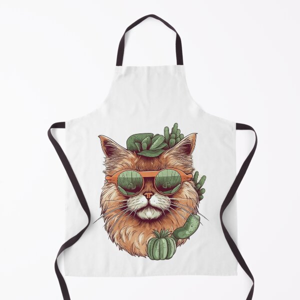 Aperçu de l'œuvre Persian Cat in The Desert With Cactus créée et vendue par MrBadDream.