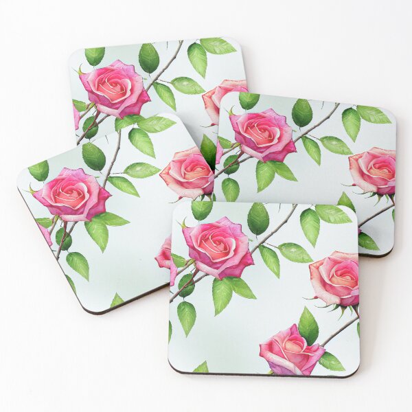 Item preview, Digital Painting of Seamless Pattern with Roses and Leaves.AI generated Illustration. designed and sold by svetlanna.
