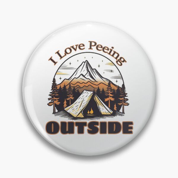 Item preview, I Love Peeing Outside T Shirt Funny Hiking Classic T-Shirt Camping Novelty Tee Humorous Camping T-Shirt designed and sold by iPaint Airbrush Studio.