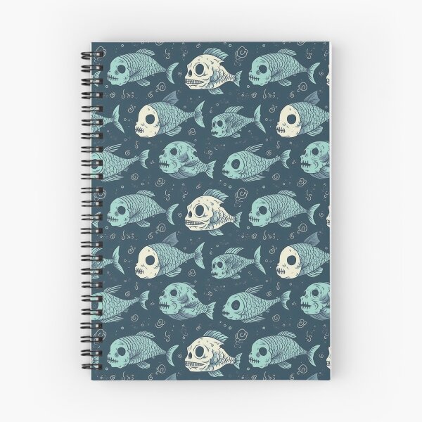 Item preview, Cute Fish Skeletons Bones Pattern Tiles designed and sold by Rottopics.