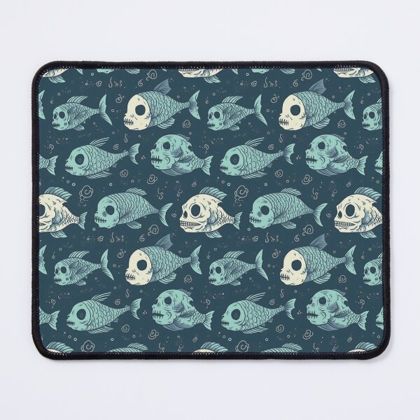 Item preview, Cute Fish Skeletons Bones Pattern Tiles designed and sold by Rottopics.
