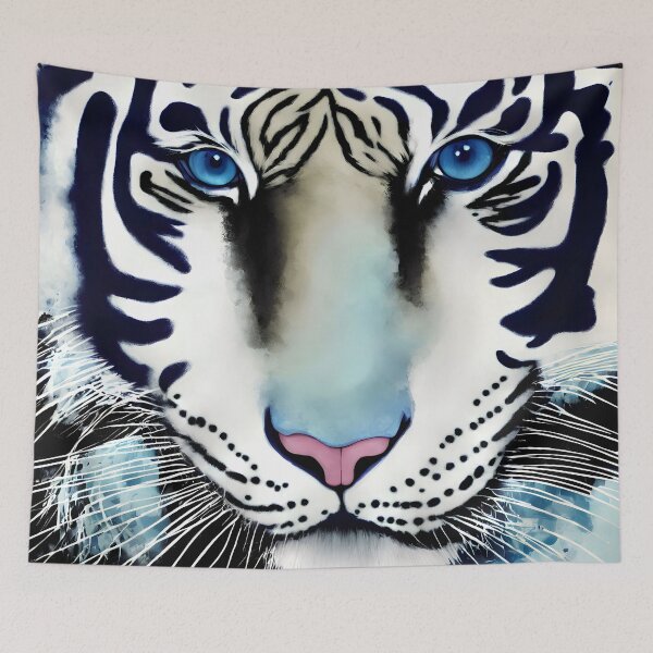 Item preview, Lucky Tiger Blue Eyes designed and sold by @adorcharm Modern & Classic AI Art.