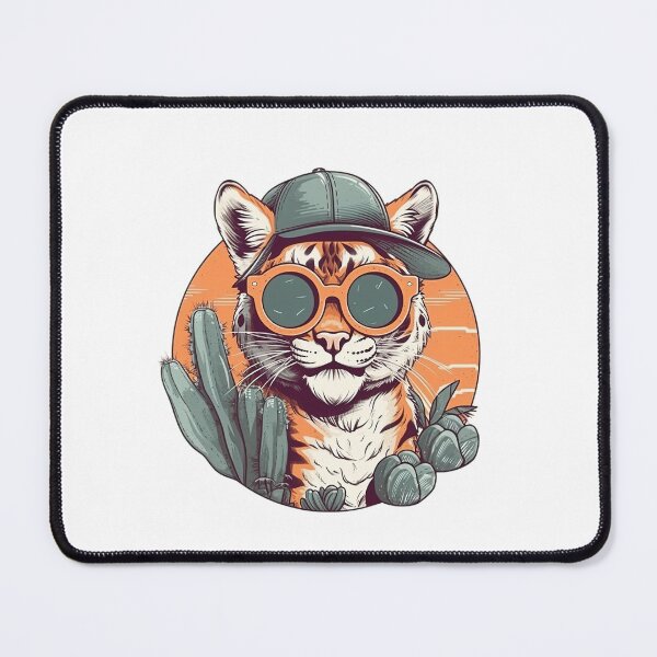 Artikelvorschau, Tiger in The Desert With Cactus entworfen und verkauft von MrBadDream.