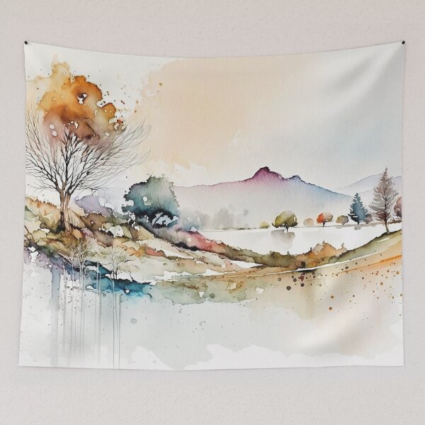Item preview, Landscape colorful pastel waterpainting digital art designed and sold by ManuelAndreas.