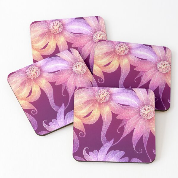 Item preview, Seamless Pattern with Pink and Purple Abstract Flowers.AI generated Illustration. designed and sold by svetlanna.
